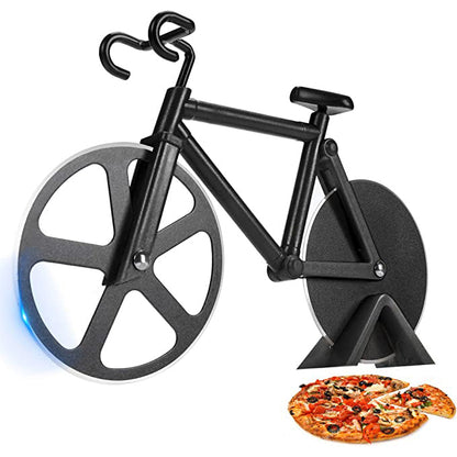 Stainless Steel Bicycle Pizza Cutter Black __stock:50 Kitchen & Dining refund_fee:800