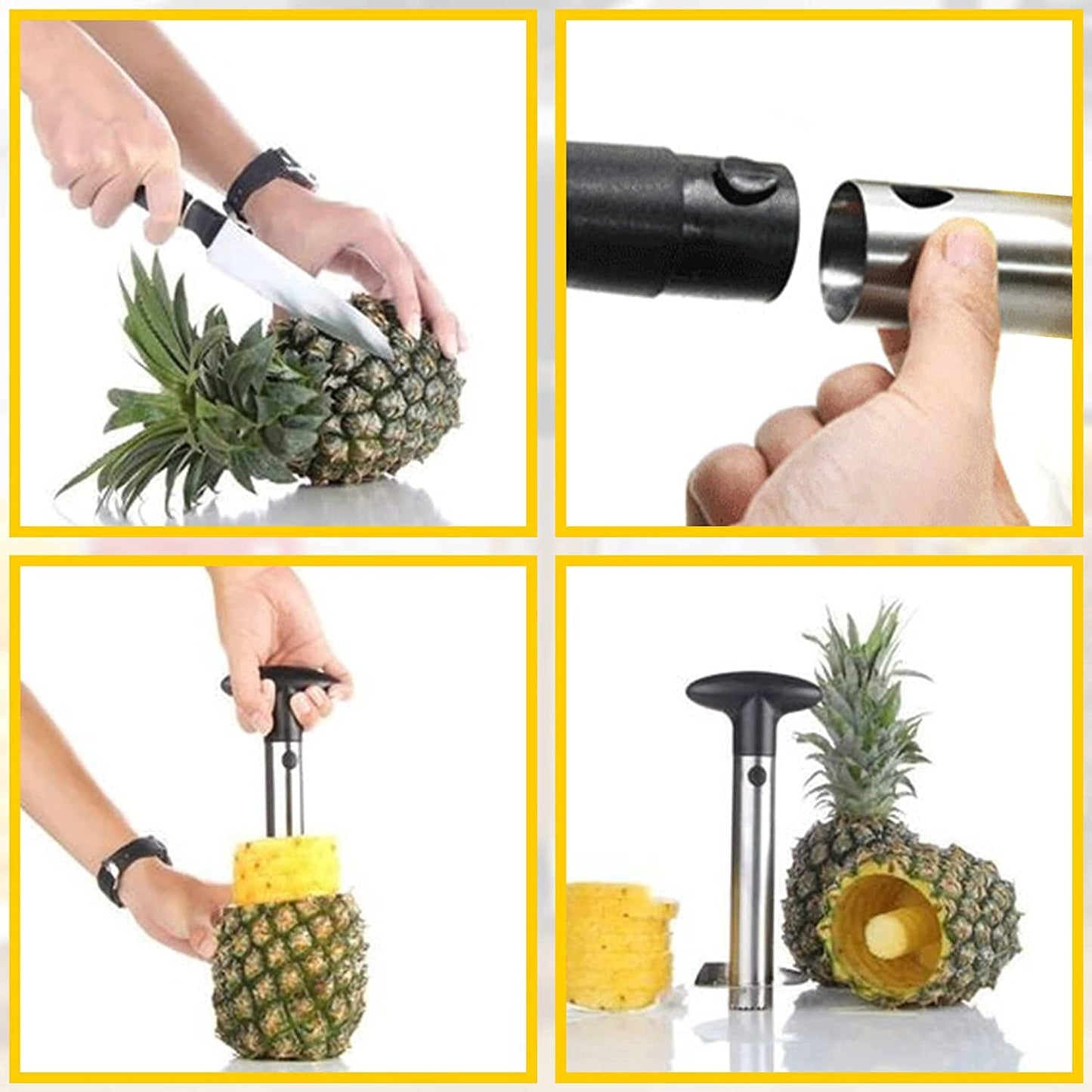 Stainless Steel Fruit Pineapple Peeler Cutter __stock:200 Kitchen & Dining refund_fee:800