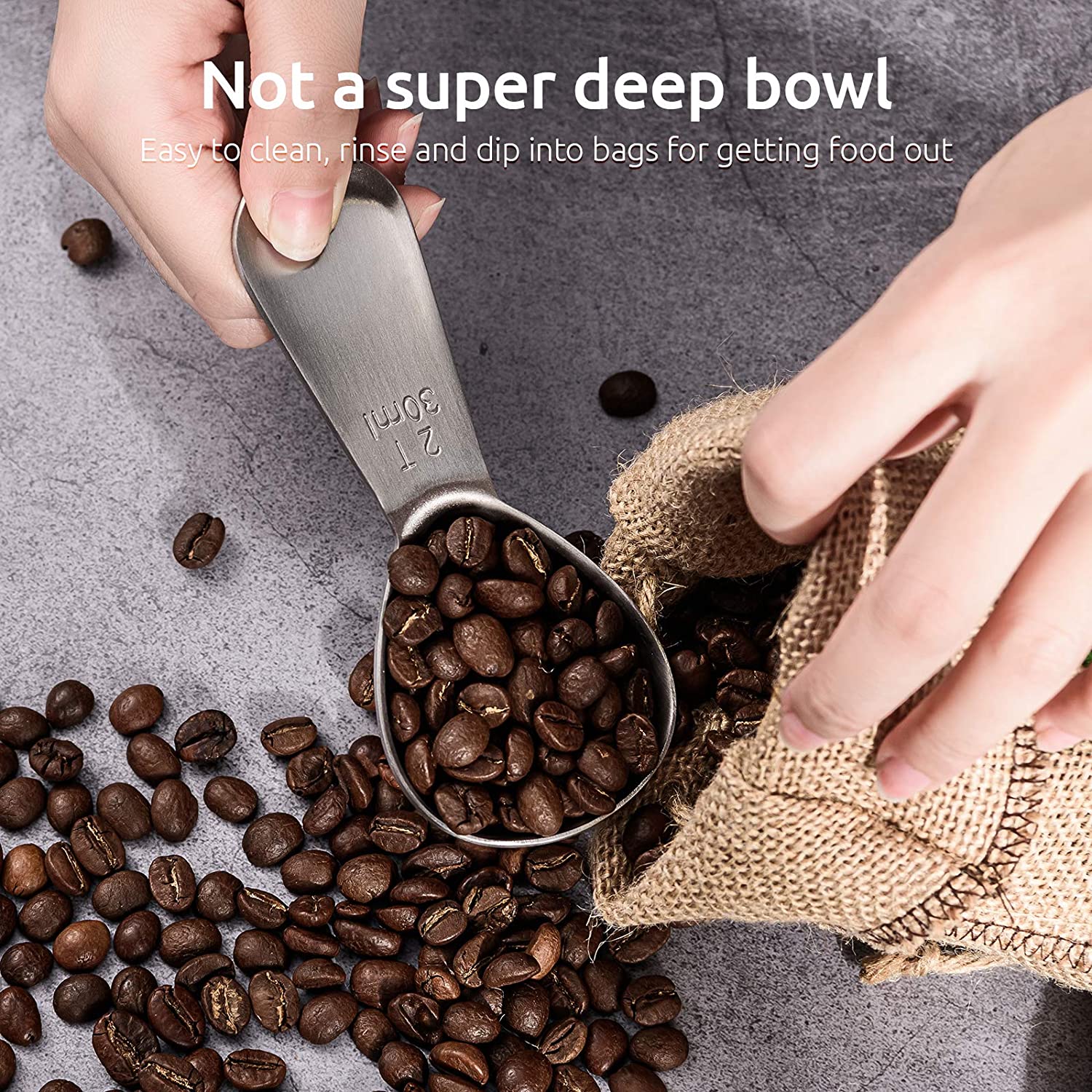 Stainless Steel Measuring Coffee Scoop __stock:100 Kitchen & Dining refund_fee:800