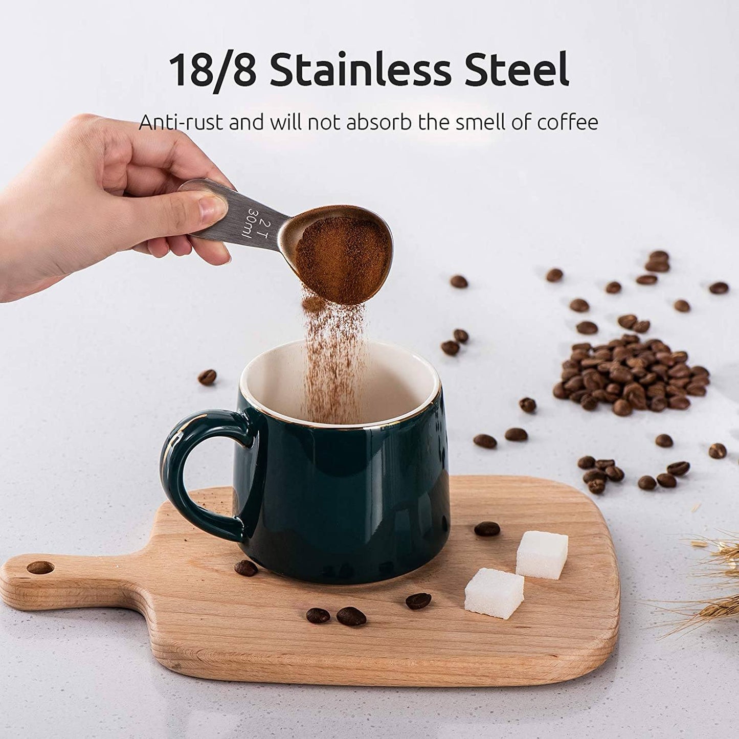 Stainless Steel Measuring Coffee Scoop __stock:100 Kitchen & Dining refund_fee:800