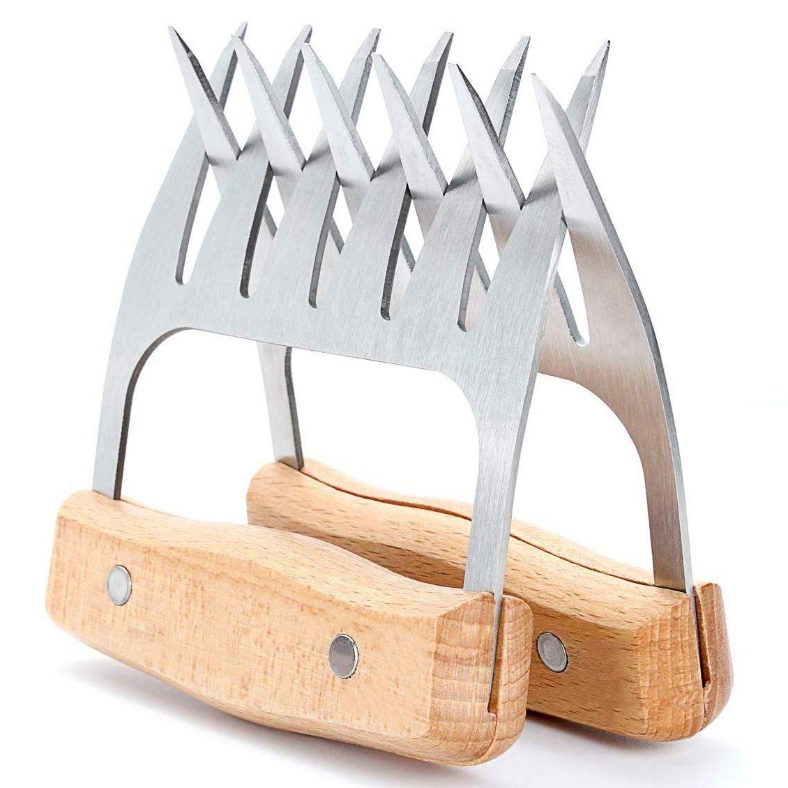 Stainless Steel Meat-Shredding Claws with Wooden Handle Brown Kitchen & Dining refund_fee:800