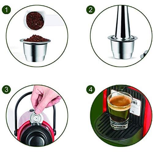 Stainless Steel Refillable Coffee Espresso Capsules __stock:500 Kitchen & Dining refund_fee:800