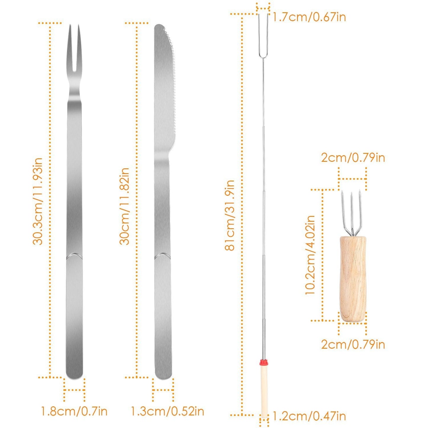 Stainless Steel Roasting Sticks Garden & Patio refund_fee:1200