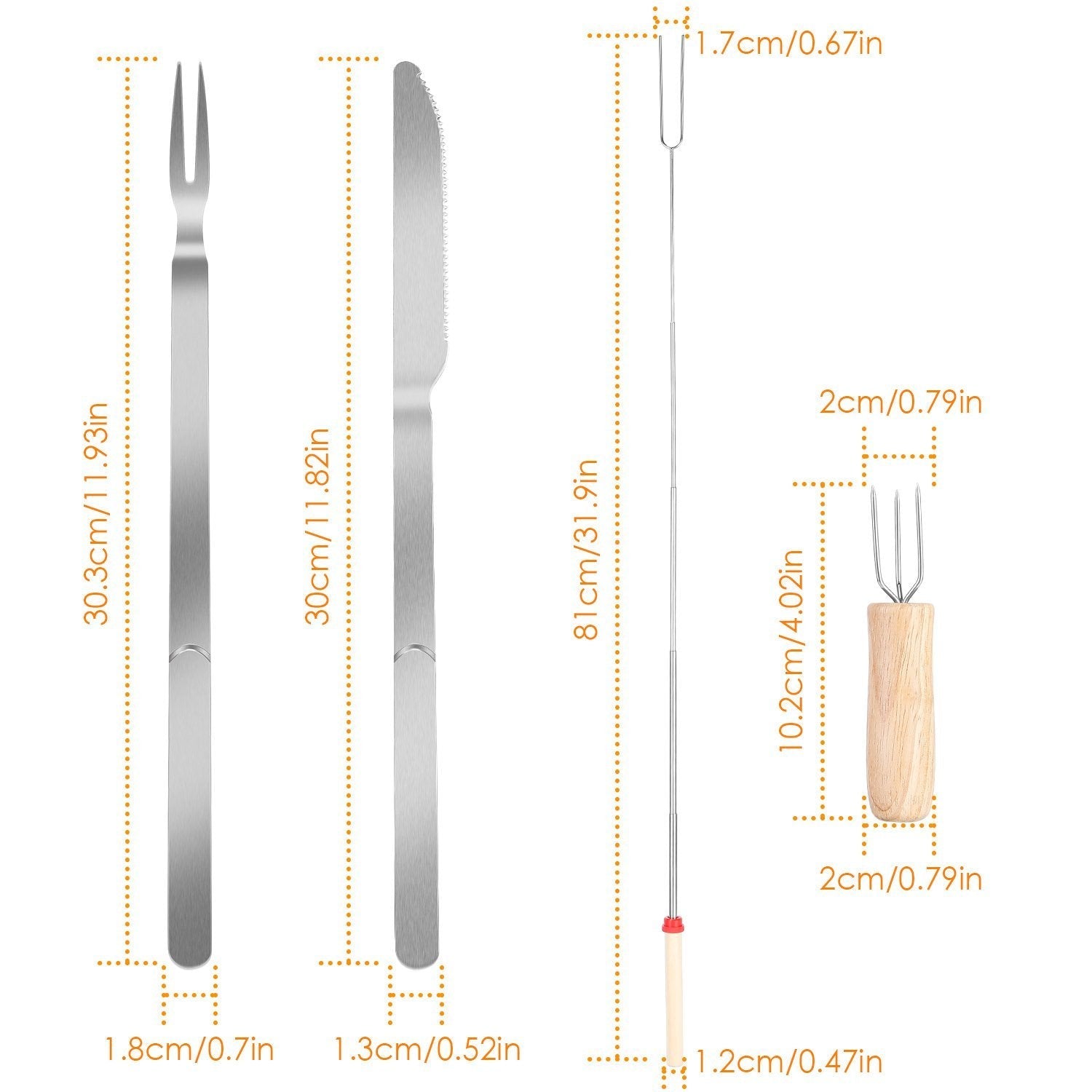 Stainless Steel Roasting Sticks Garden & Patio refund_fee:1200