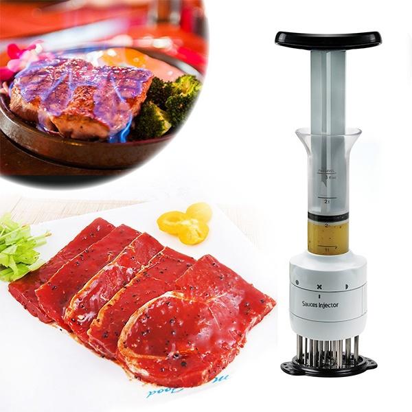 Stainless Steel Seasoning and Marinade Injector Needle Meat Tenderizer Kitchen & Dining refund_fee:1200