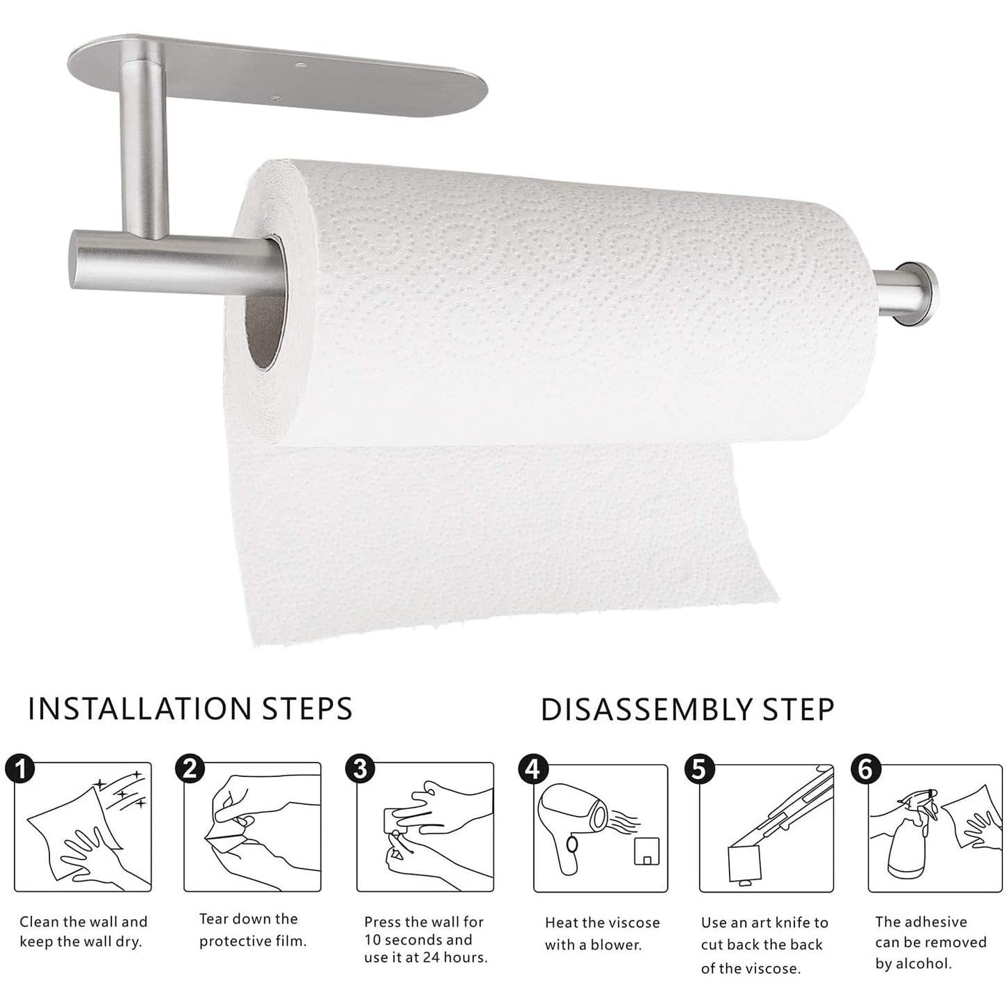 Stainless Steel Paper Towel Holder __stock:200 Kitchen & Dining refund_fee:800