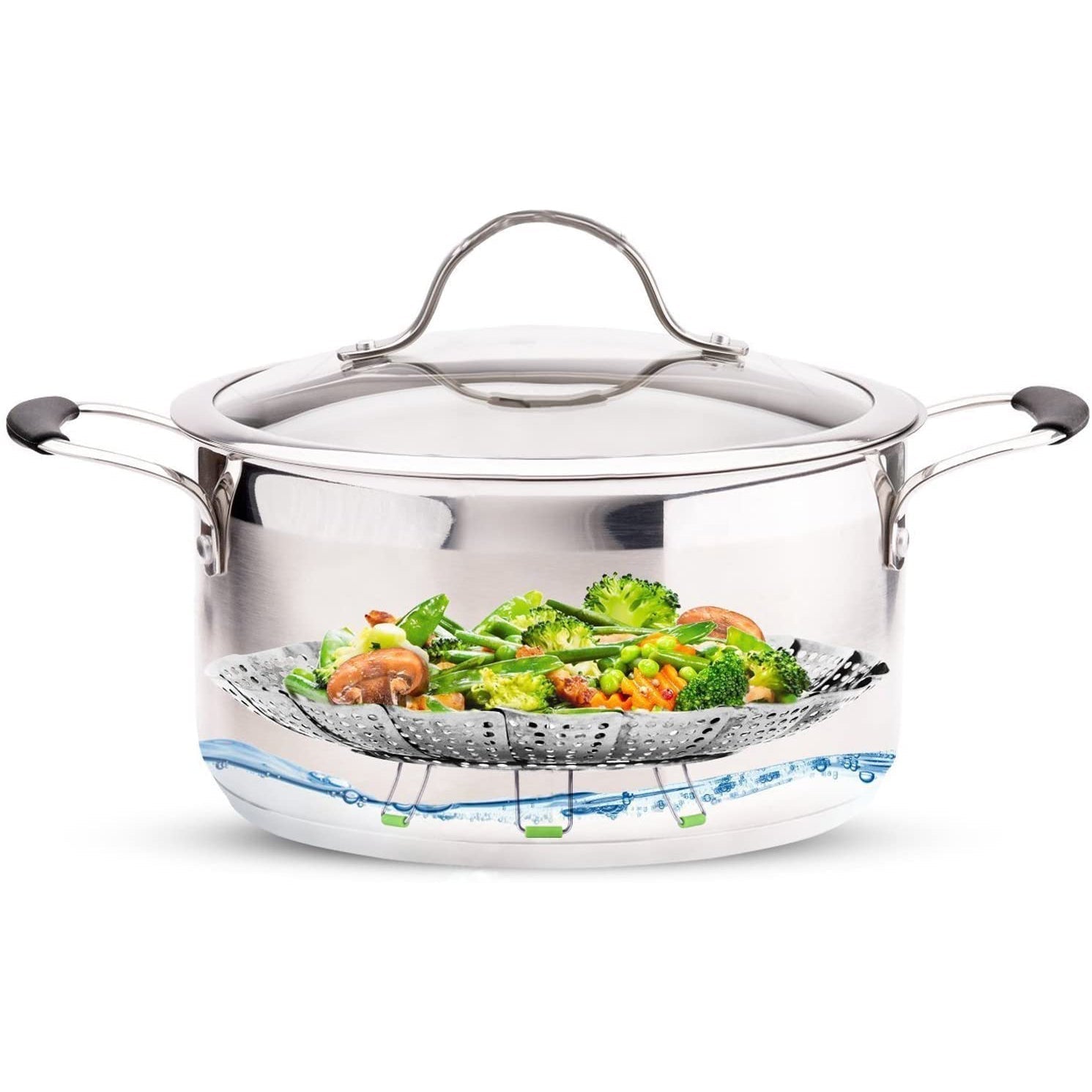 Stainless Steel Vegetable Steamer Basket __stock:200 Kitchen & Dining refund_fee:1200