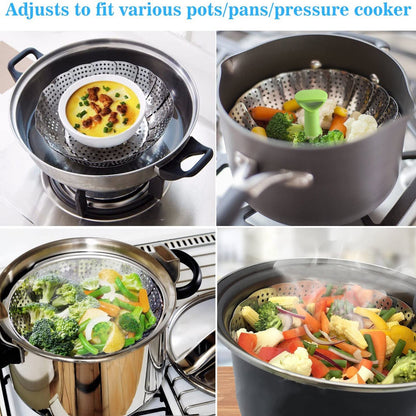 Stainless Steel Vegetable Steamer Basket __stock:200 Kitchen & Dining refund_fee:1200