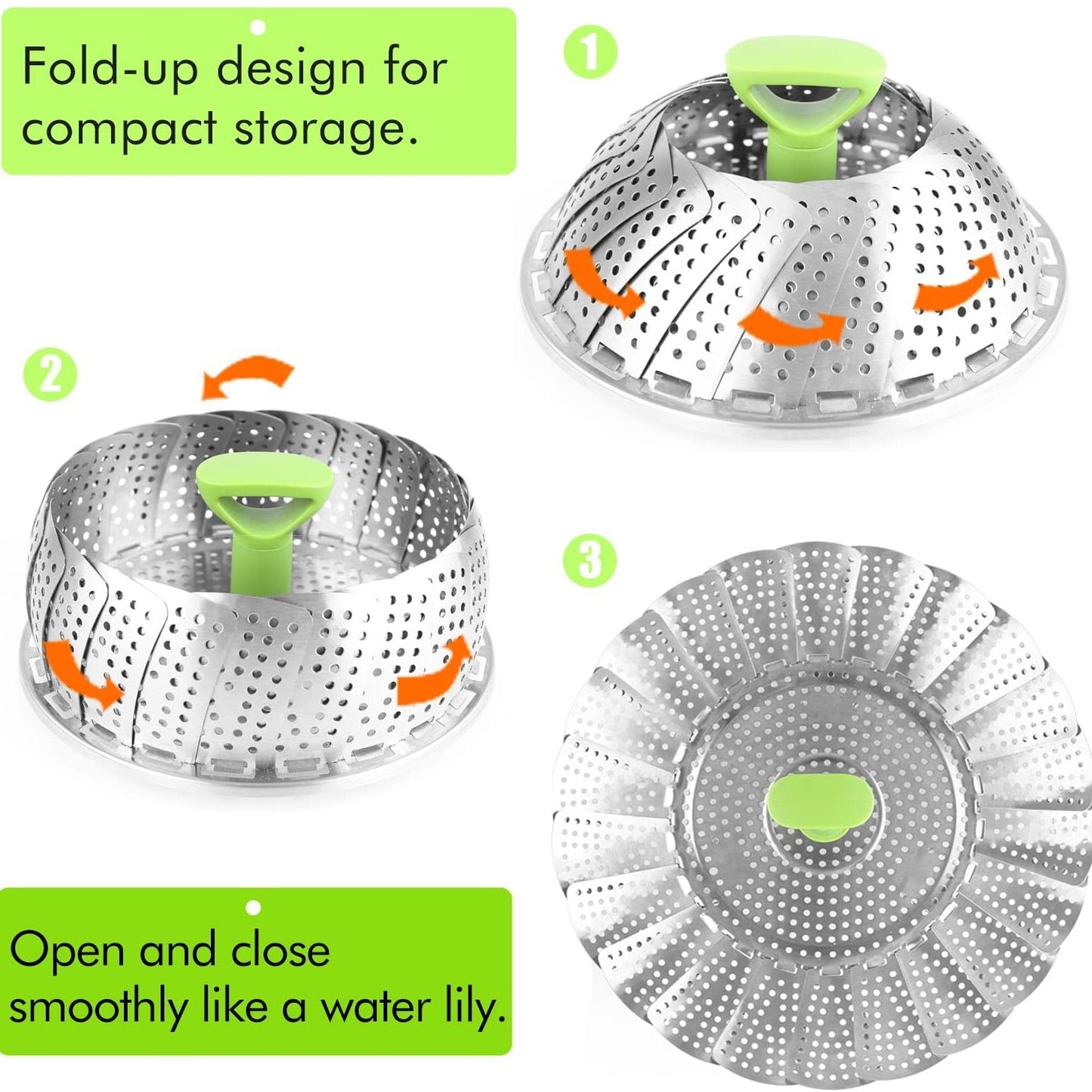 Stainless Steel Vegetable Steamer Basket __stock:200 Kitchen & Dining refund_fee:1200