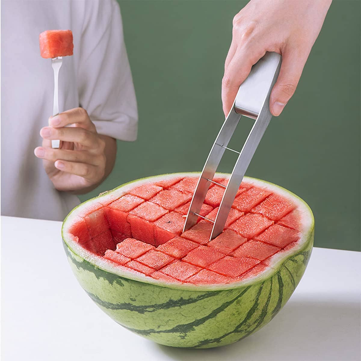 Stainless Steel Watermelon Cube Cutter __stock:200 Kitchen & Dining refund_fee:800