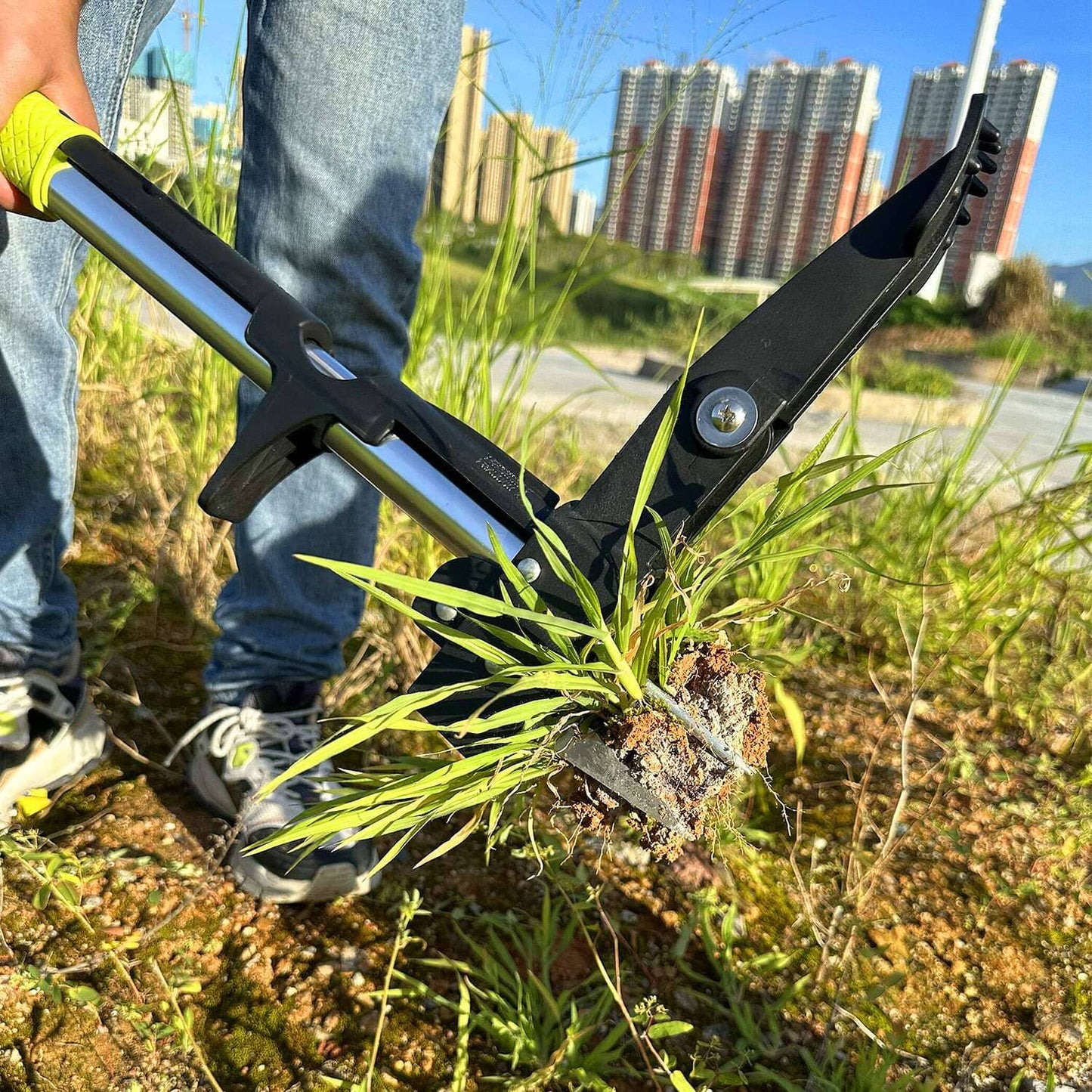 Standup Aluminum Weed Puller with 4 Claws __stock:50 Garden & Patio refund_fee:1800