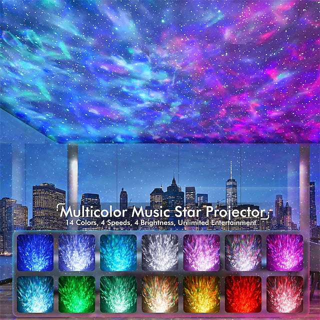 Star Projector Bluetooth Speaker LED Night Light __stock:200 Indoor Lighting refund_fee:1800 Warranty