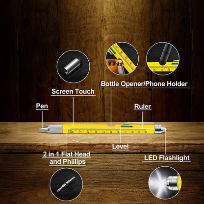 Stocking Stuffers for Men 9-in-1 Multitool Pen __stock:200 Home Improvement refund_fee:800 Warranty