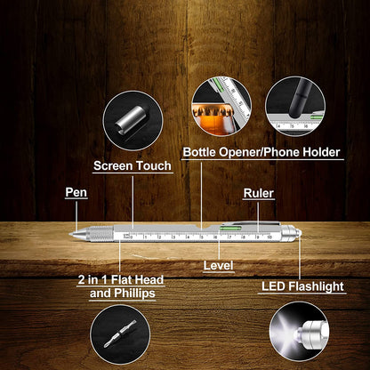 Stocking Stuffers for Men 9-in-1 Multitool Pen __stock:200 Home Improvement refund_fee:800 Warranty