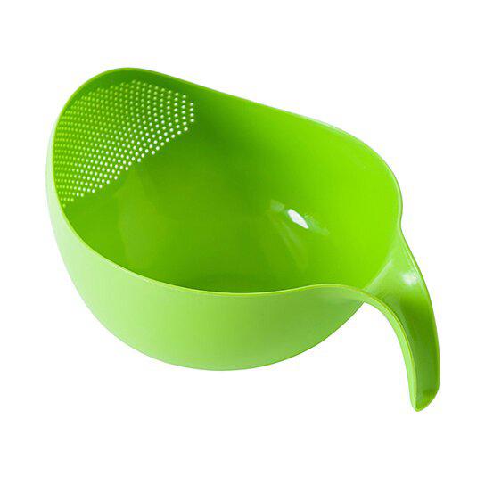 Strainer Sieve Basket with Handle for Rice Fruits and Vegetables Green Kitchen & Dining refund_fee:800