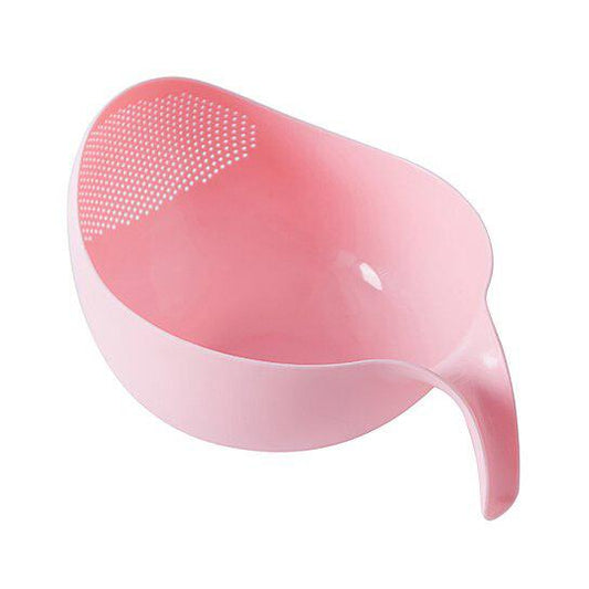 Strainer Sieve Basket with Handle for Rice Fruits and Vegetables Pink Kitchen & Dining refund_fee:800