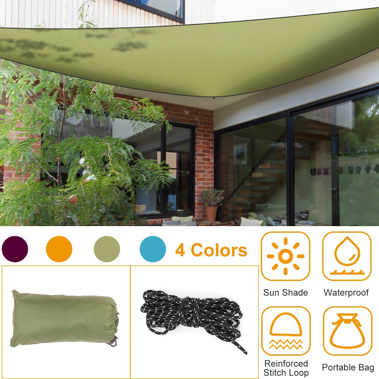 Sunshade Patio Cover Shade Canopy Garden & Patio refund_fee:1200