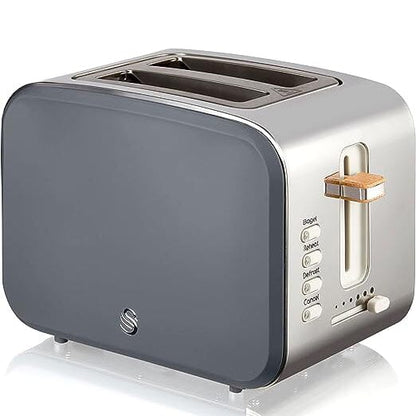 Swan Nordic 2 Slice Toaster Gray __stock:50 Kitchen & Dining refund_fee:2200 Warranty