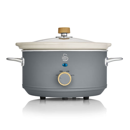 Swan Nordic 3.5L Slow Cooker Gray __stock:50 Kitchen & Dining refund_fee:2200 Warranty