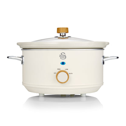 Swan Nordic 3.5L Slow Cooker White __stock:50 Kitchen & Dining refund_fee:2200 Warranty