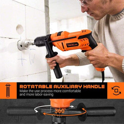 TACKLIFE 900W Corded Drill with 3000RPM Variable Speed PID05A __stock:400 Home Improvement refund_fee:1200 Warranty