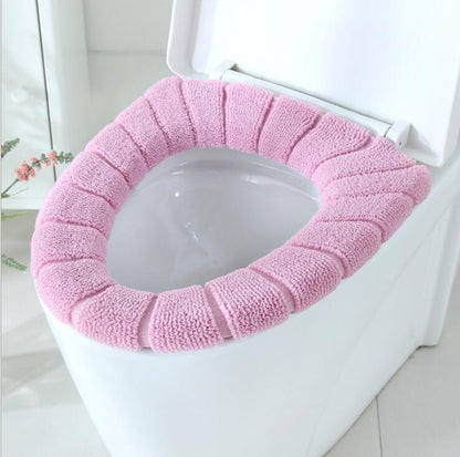 Toilet Seat Soft Thick Washable Cover Pad Protector Pink __stock:50 Bath PriceCheck refund_fee:800