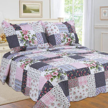 Tradition Premium Printed Reversible Quilt Sets - Assorted Styles Pink __label2:BOGO 30% OFF __stock:150 Bedding refund_fee:1200