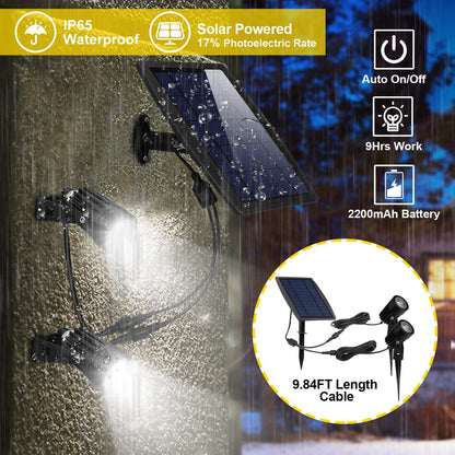 Twin Solar Spotlight Outdoor Light Outdoor Lighting refund_fee:1800 Warranty