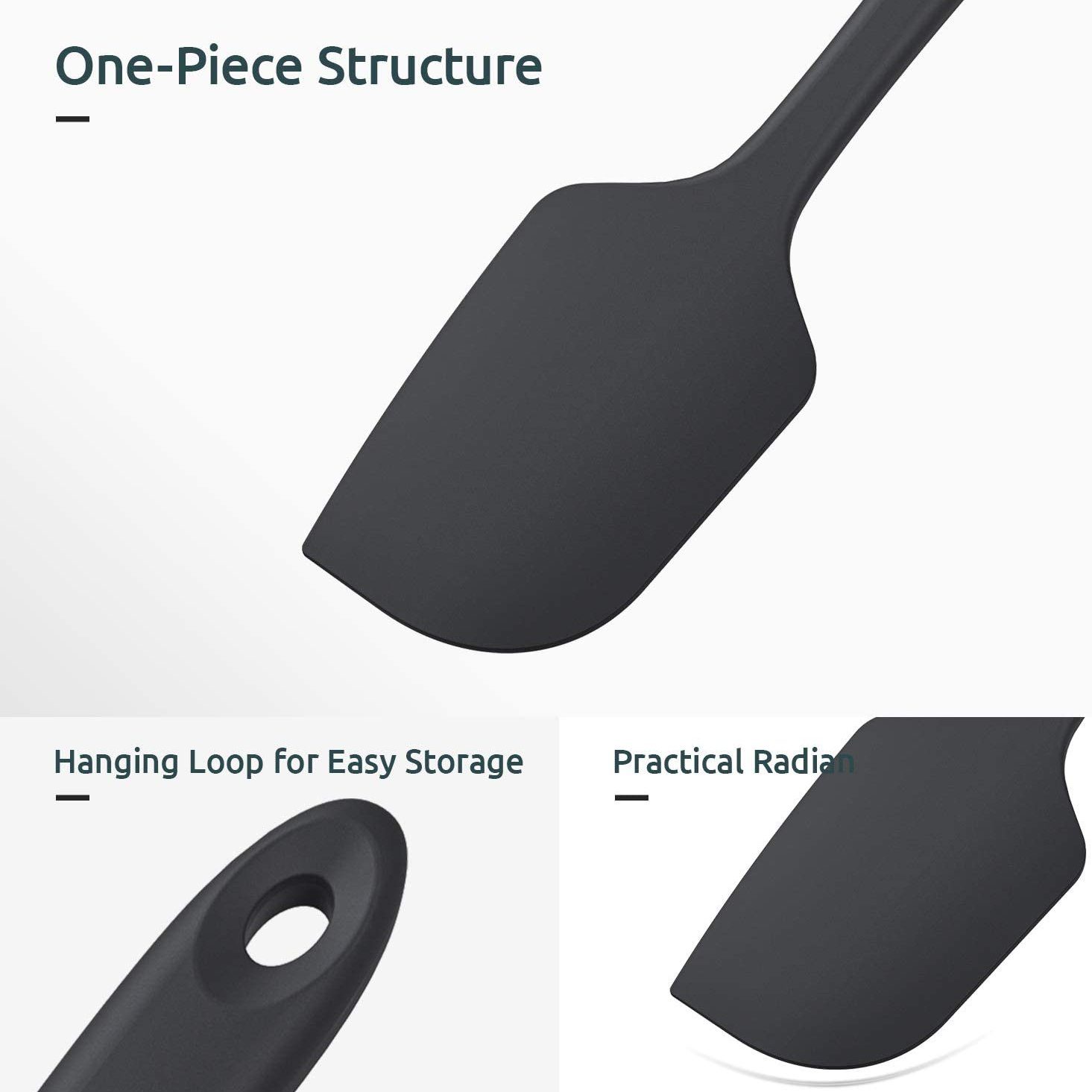 U-Taste Silicone Spatula Set with 480 Degrees Fahrenheit Heat Resistant __stock:500 Kitchen & Dining refund_fee:800