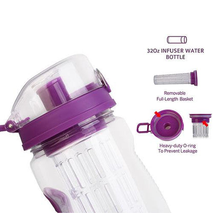 Ultra Portable Fruit Infusing Water Bottle 32oz __stock:50 Kitchen & Dining refund_fee:800