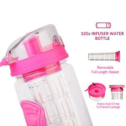 Ultra Portable Fruit Infusing Water Bottle 32oz __stock:50 Kitchen & Dining refund_fee:800