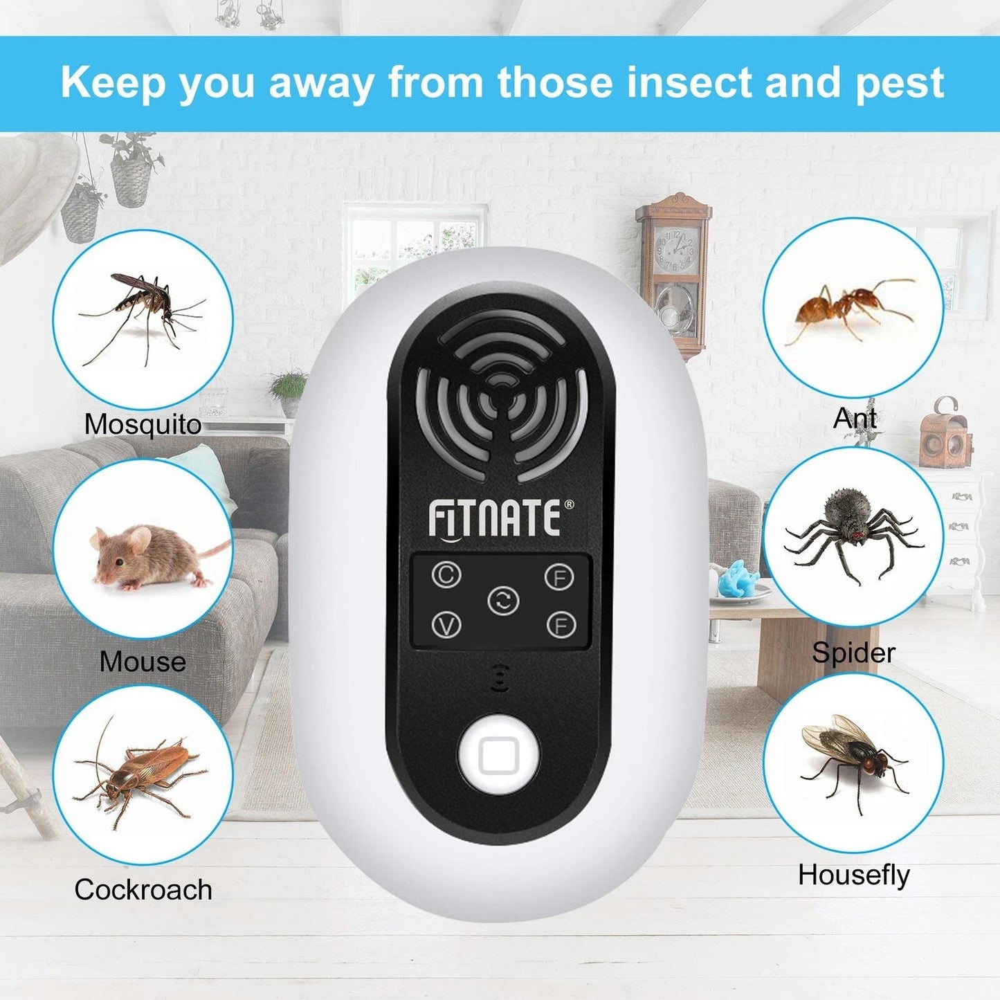 Ultrasonic Pest Control Noiseless Plug In Repellent Low stock Pest Control refund_fee:800 Warranty