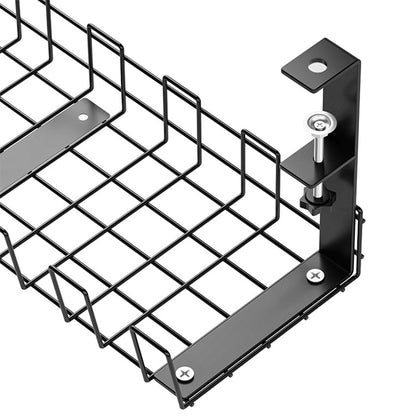 Under Desk Cable Management Tray 15.2in No Drill Desk Cable Cord Organizer __stock:50 Closet & Storage Low stock refund_fee:1200