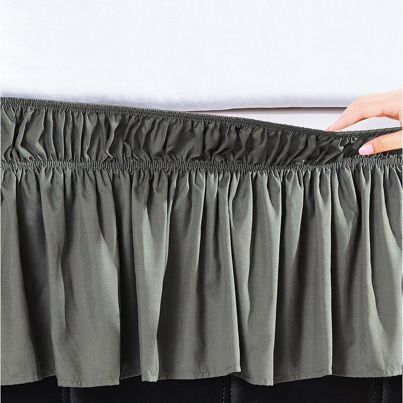 Undercliff Easy Wrap Elastic Ruffled 16 Bed Skirt Gray __label2:BOGO 30% OFF __stock:100 Bedding refund_fee:1200