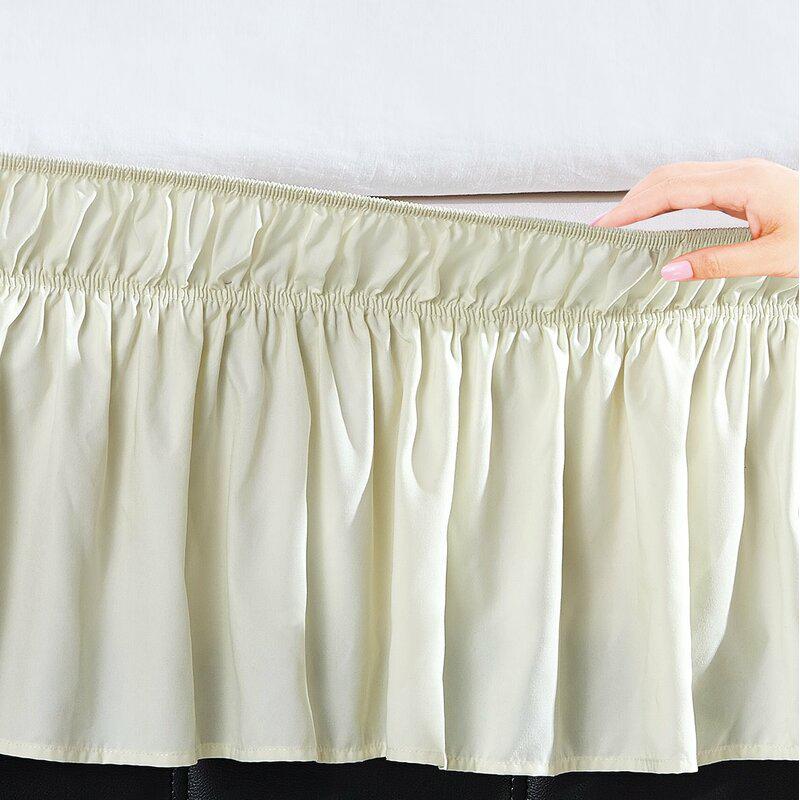 Undercliff Easy Wrap Elastic Ruffled 16 Bed Skirt Ivory __label2:BOGO 30% OFF __stock:100 Bedding refund_fee:1200