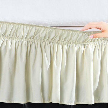 Undercliff Easy Wrap Elastic Ruffled 16 Bed Skirt Ivory __label2:BOGO 30% OFF __stock:100 Bedding refund_fee:1200