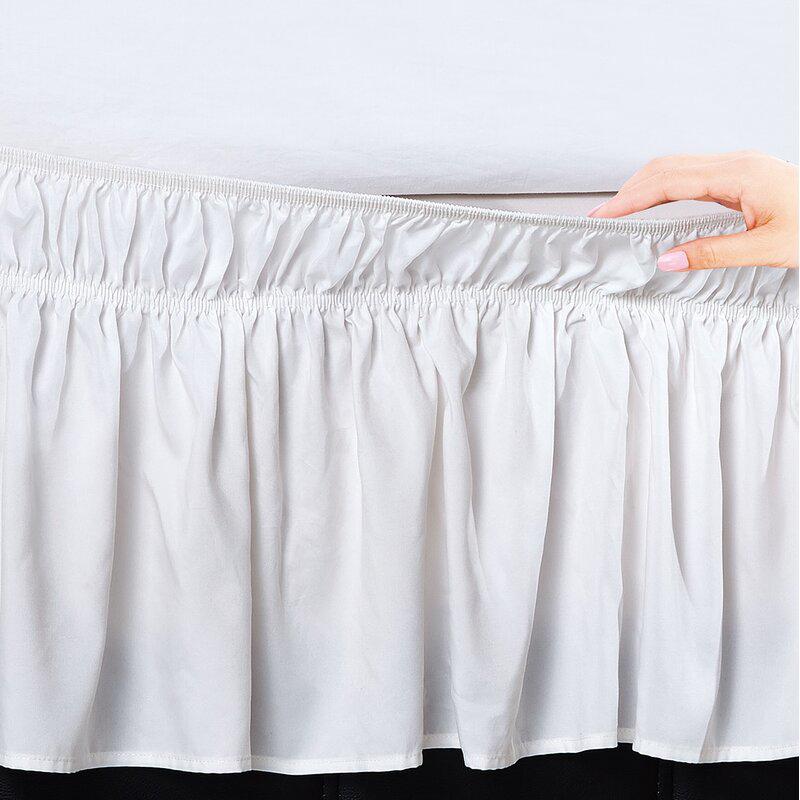 Undercliff Easy Wrap Elastic Ruffled 16 Bed Skirt White __label2:BOGO 30% OFF __stock:100 Bedding refund_fee:1200