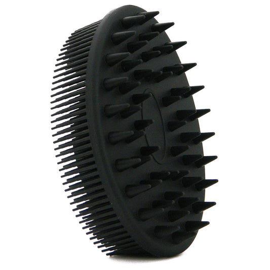 Upgrade Silicone Body Scrubber and Hair Shampoo Brush Black __stock:500 Bath refund_fee:800