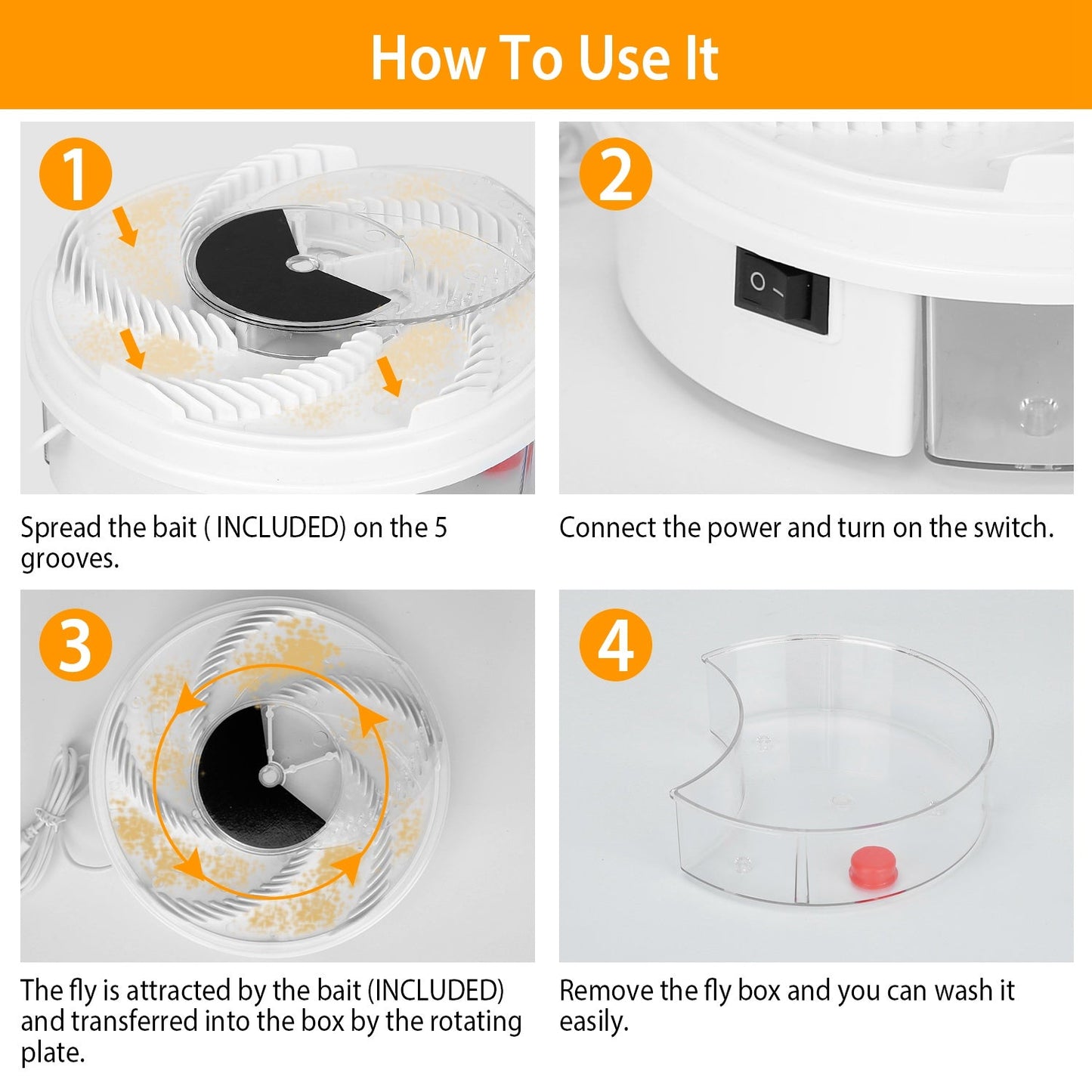 USB powered Electric Fly Trap Automatic Flycatcher __stock:100 Pest Control refund_fee:1200 Warranty