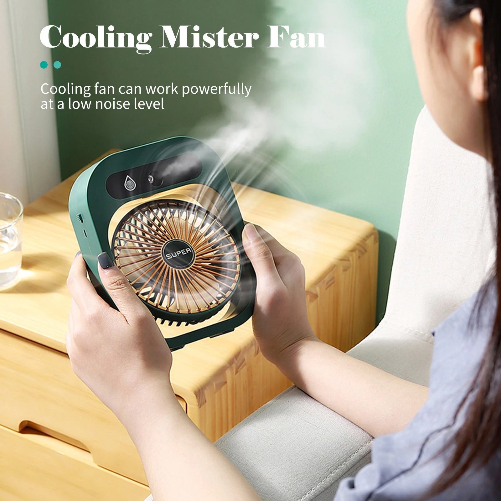 USB Rechargeable Desktop Spray Fan __stock:200 Household Appliances refund_fee:1200 Warranty