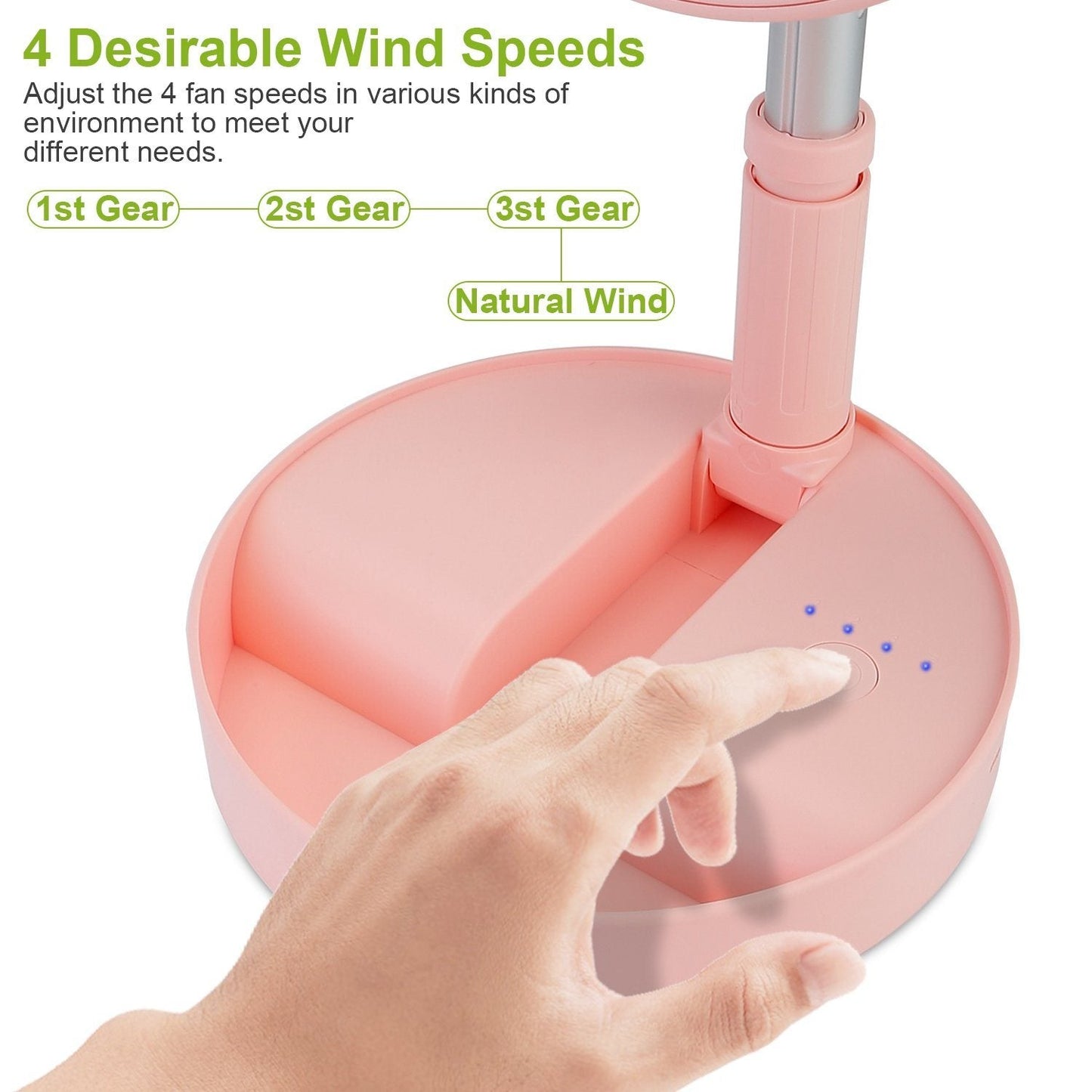 USB Rechargeable Portable Folding Desk Table Fan Household Appliances refund_fee:1800 show-color-swatches Warranty