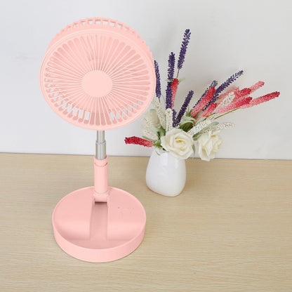 USB Rechargeable Portable Folding Desk Table Fan Pink Household Appliances refund_fee:1800 show-color-swatches Warranty