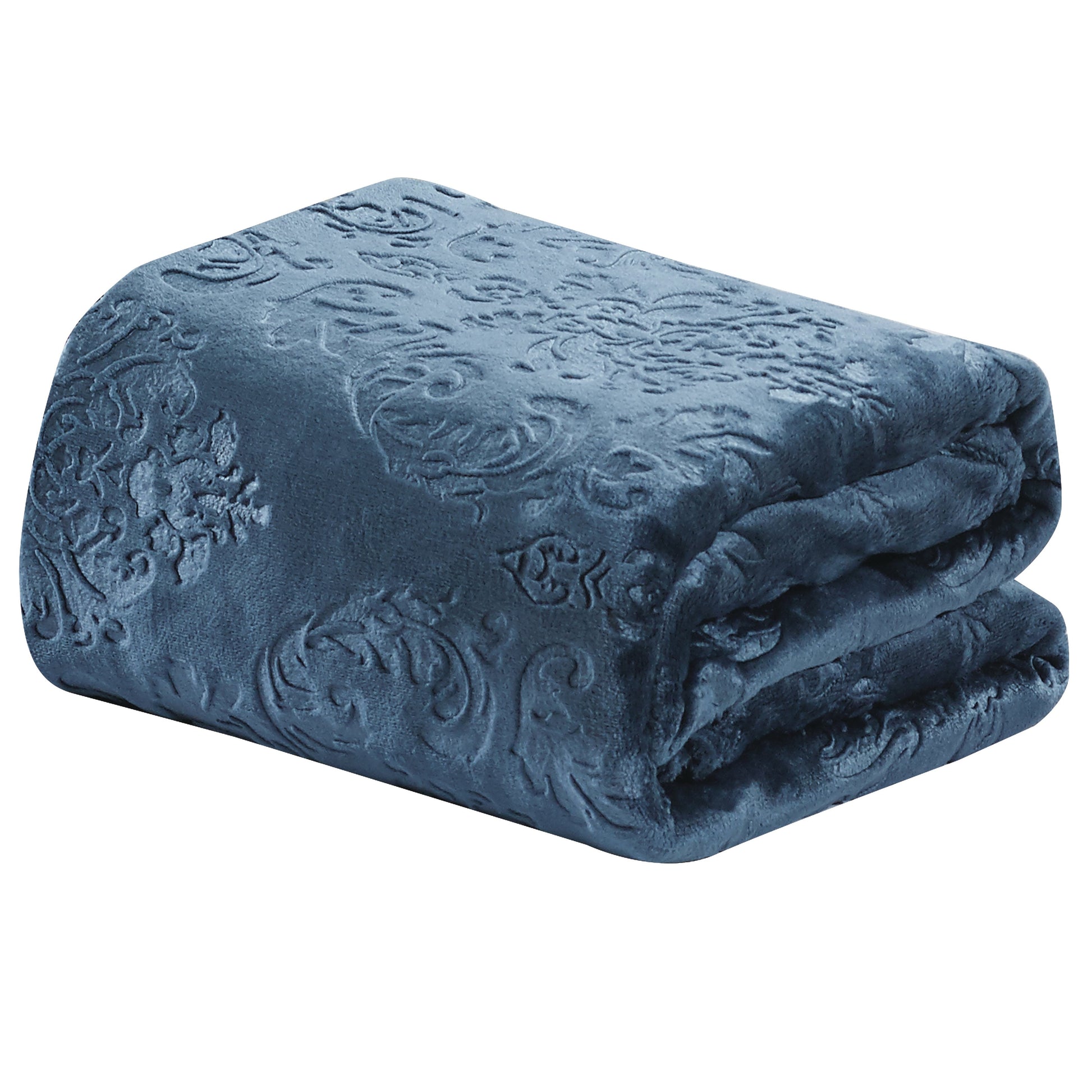 Versailles Throw Flannel Fleece Blanket Blue Bedding refund_fee:1200