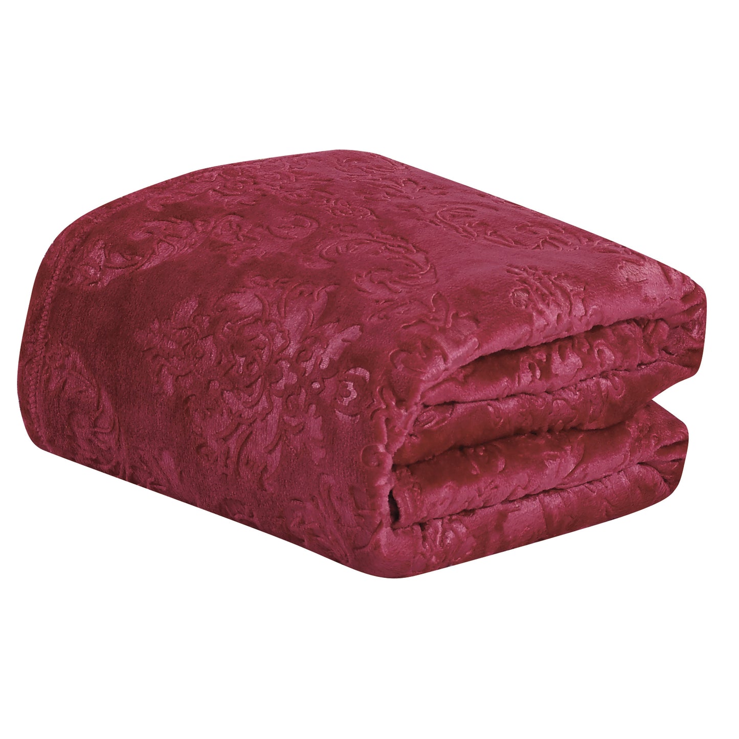 Versailles Throw Flannel Fleece Blanket Burgundy Bedding refund_fee:1200