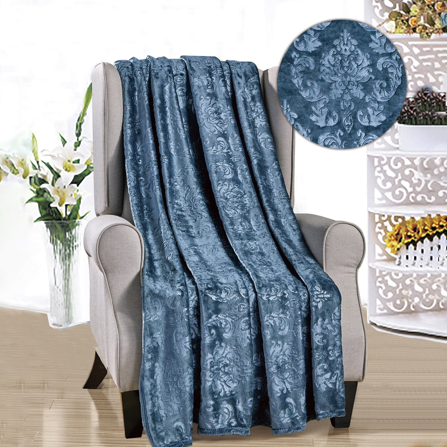 Versailles Throw Flannel Fleece Blanket Bedding refund_fee:1200