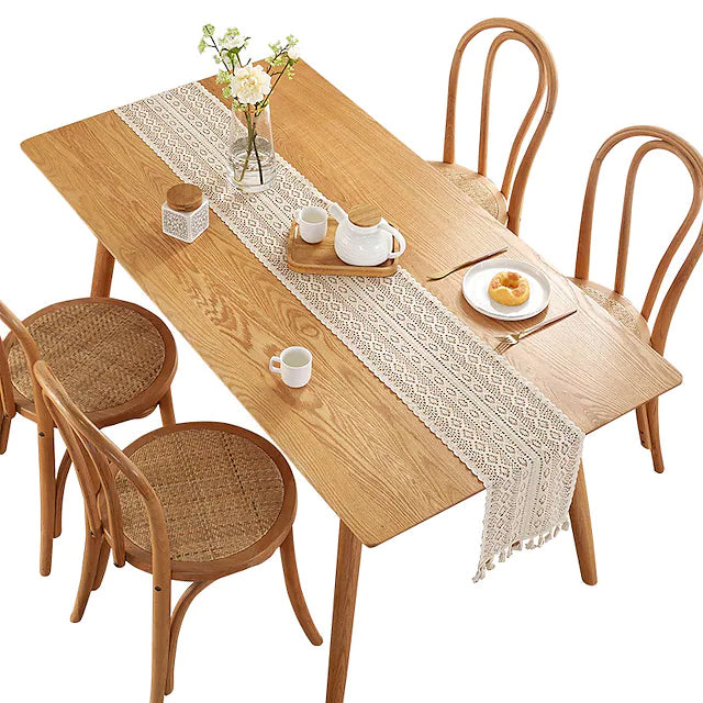 Vintage Farmhouse Style Crochet Lace Tablecloth __stock:200 Kitchen & Dining refund_fee:800