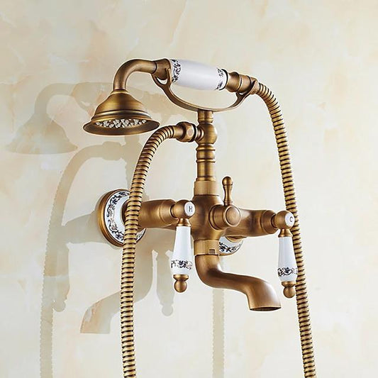 Vintage Style Rainfall Shower Faucet Set __stock:200 Bath refund_fee:2800