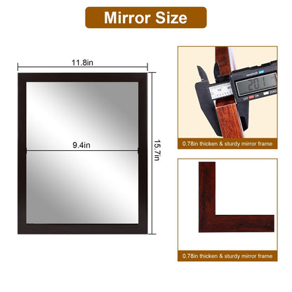 Wall Mount Mirror Wood-Like Frame Rectangle Modern Hanging Mirror __stock:50 Furniture and Décor refund_fee:1200