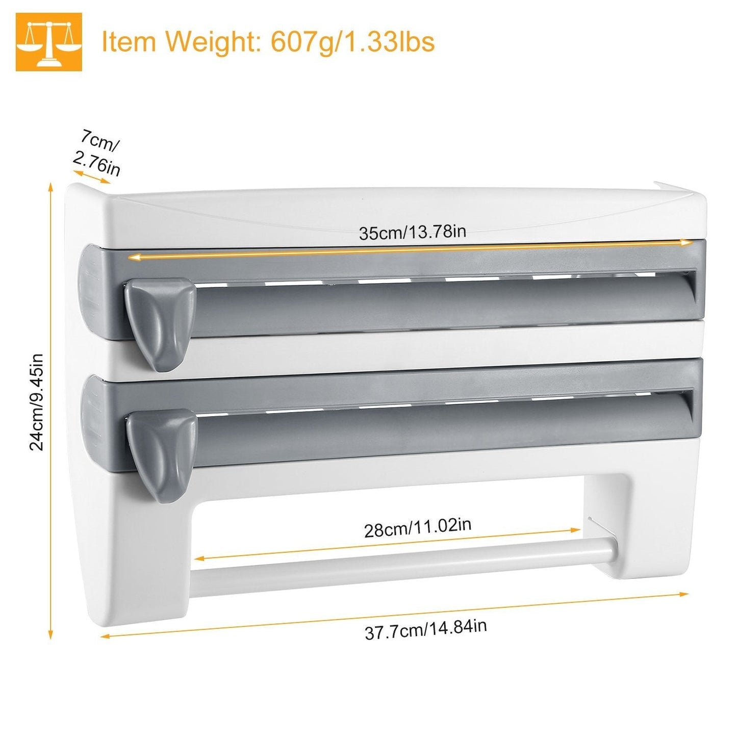 Wall Mounted Kitchen Roll Dispenser with Cutter Kitchen & Dining refund_fee:1200