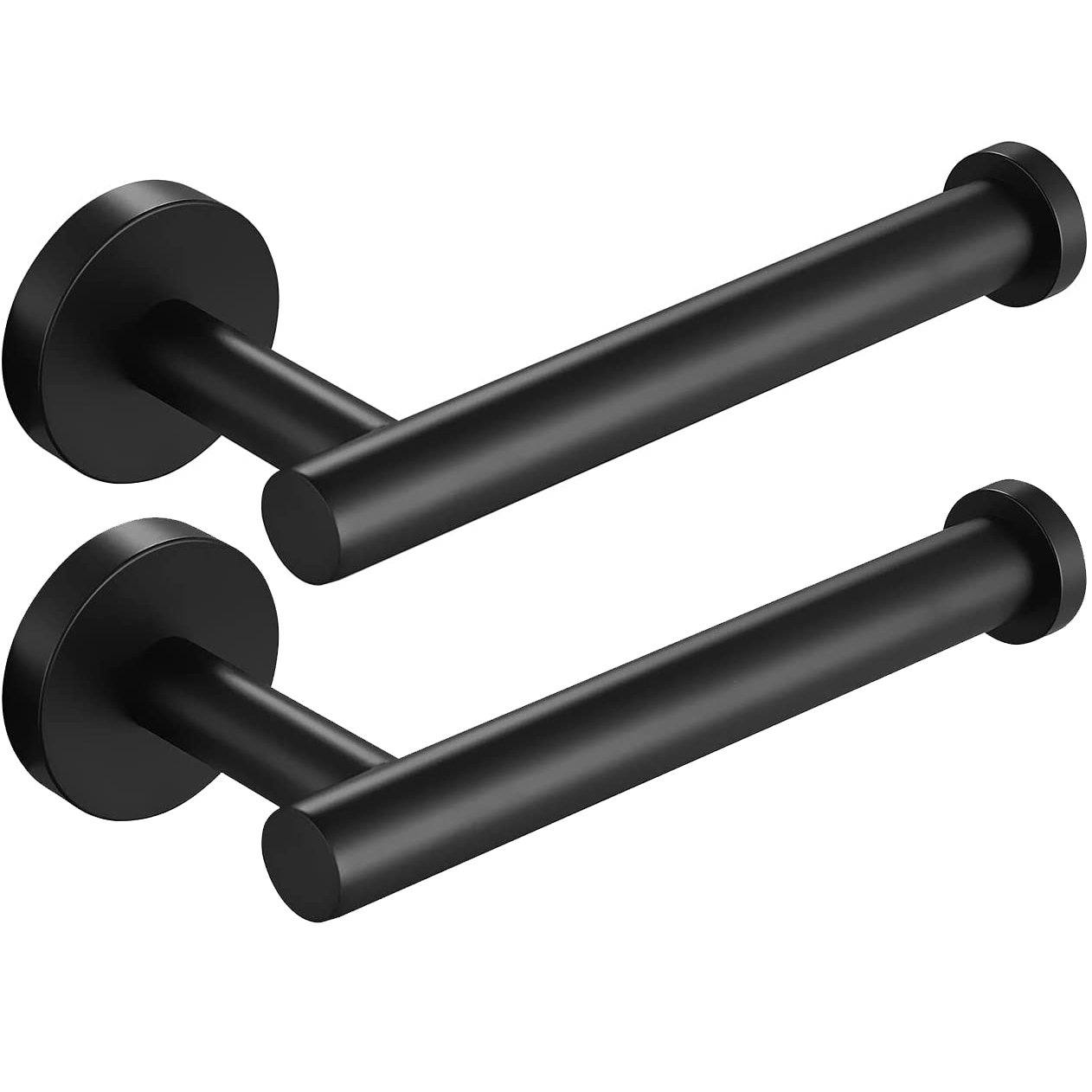 Wall Mounted Toilet Paper Holder Black 2-Piece __stock:100 Bath refund_fee:800